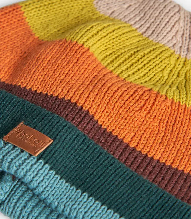 Knitwear hat striped for boy -BCI - M/50 3
