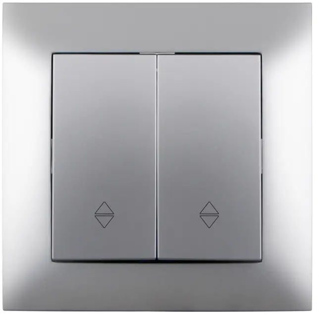 Entac 106+6 Arnold Recessed alternative switch Silver 15.005.0101
