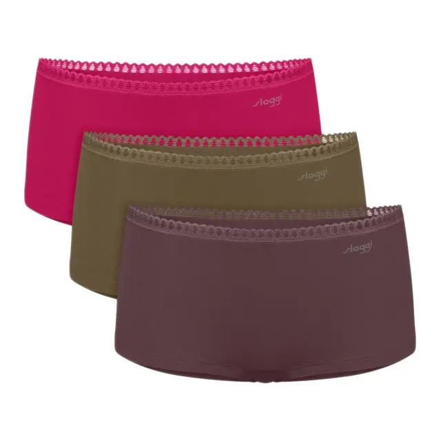 Sloggi Γυναικείο Boxer GO Crush Short - Τριπλό Πακέτο, Χρώμα Multi