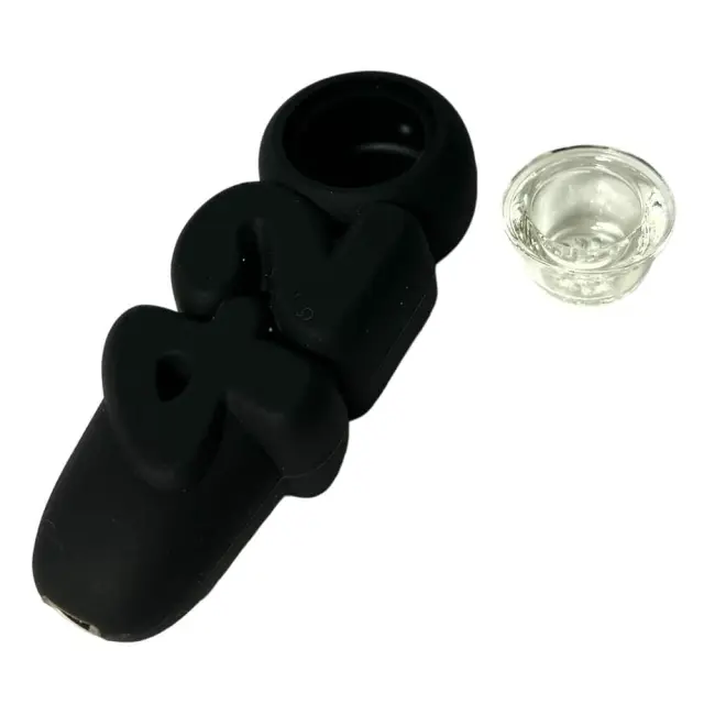 420 Silicone Pipe 10cm Μαυρο