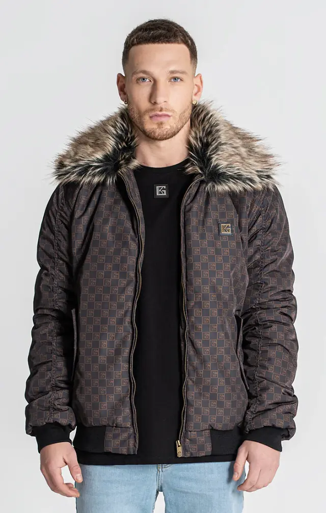 Gianni Kavanagh Ανδρικό CLONE Bomber Μπουφάν Πολυεστερικό Regular-Fit – Brown - S
