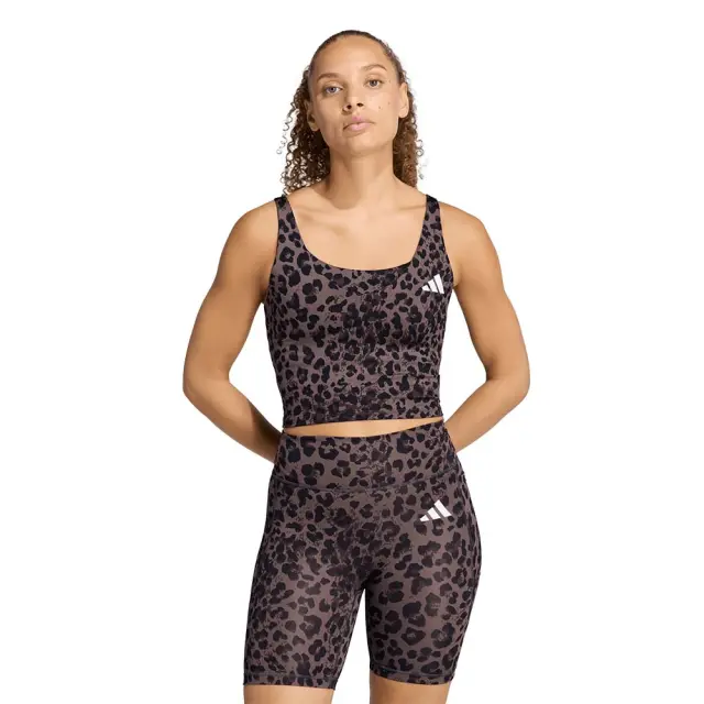 adidas Performance Women's Workout Essentials Allover Leopard Print Tank Καφέ KZ2521 (adidas Performance)