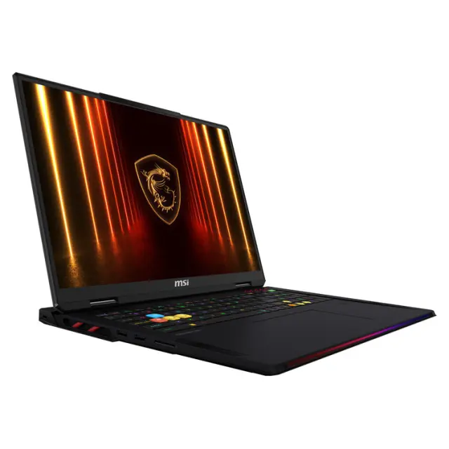 MSI Laptop Raider 18 HX AI A2XWIG 18'' 3840x2400 MiniLED 120Hz/U9- 285HX/64GB/2x2TB SSD NVMe PCIe/NVidia GeForce RTX 5080 16GB/Win 11 Pro/2Y/Core Black 2