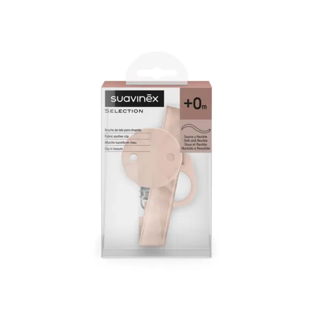 Κλιπ Πιπίλας Suavinex Υφασμάτινη Wonderland Pink BR79819 2