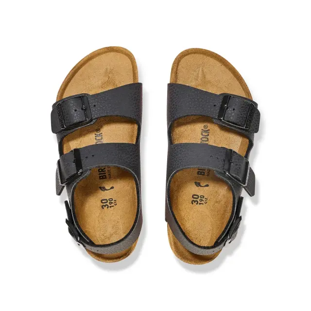 Birkenstock Παιδικές Παντόφλες Σανδάλια Milano Kids Birko-Flor Narrow, Χρώμα Desert Soil Black - 26 3