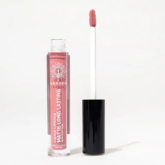 Garden Liquid Lipstick Matte Long Lasting with Aloe Vera 4ml - Perfect Rose 02 3