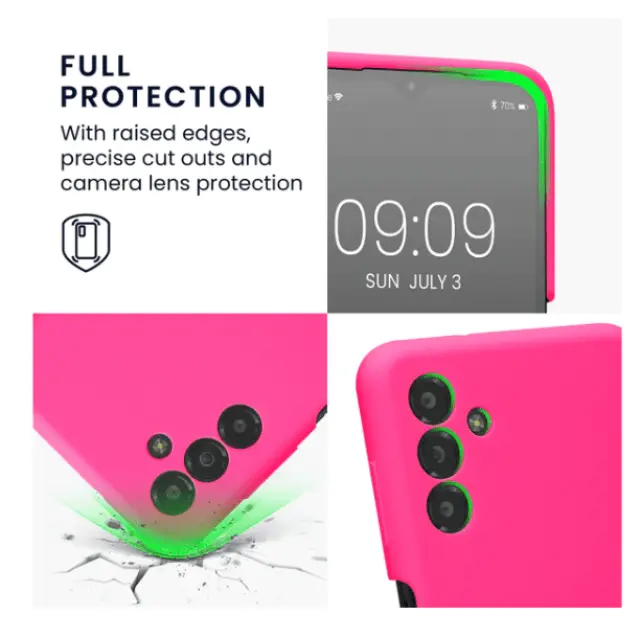 KW Θήκη Rubberized Back Cover Σιλικόνης για Samsung Galaxy A13 5G / A04S - Neon Pink 2