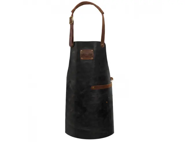 Δερμάτινη Παιδική Ποδιά Λαιμού Doxx Amsterdam Smooth Leather Kids Apron με ρυθμιζόμενα λουράκια - Black