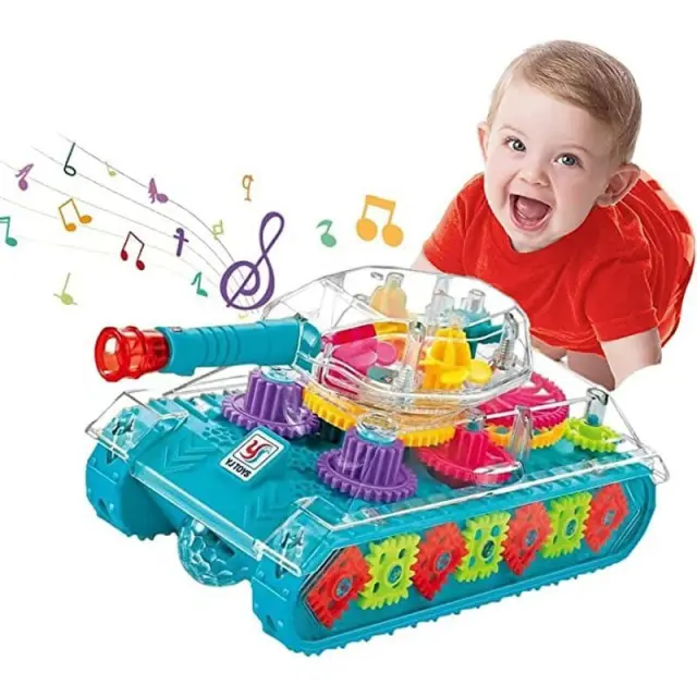 YJTOYS Παιδικό παιχνίδι τανκ με μουσική και φως 3+ - Gear tank for kids YJ388-17 68180