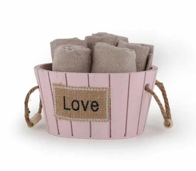 ΚΑΛΑΘΑΚΙ LOVE ME ΛΑΒΕΤΕΣ BAMB.30Χ30 ΣΕΤ 5ΤΜΧ 933-MOCCA - NEF NEF