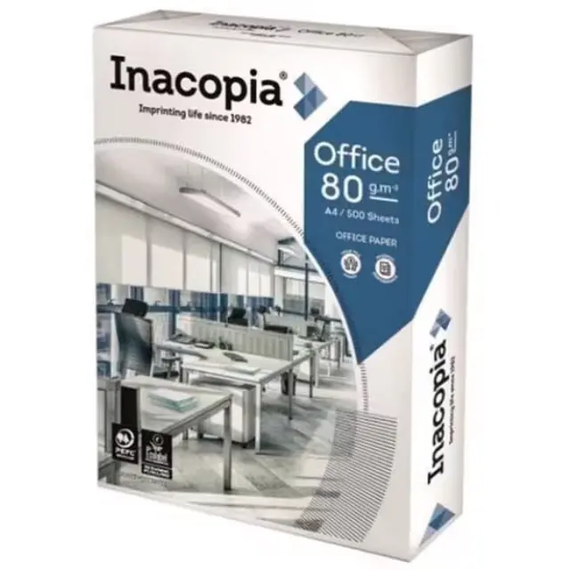 Επαγγελματικό Χαρτί Εκτύπωσης INACOPIA A4 Office 80g/m² 500 Φύλλα (INA8002111)
