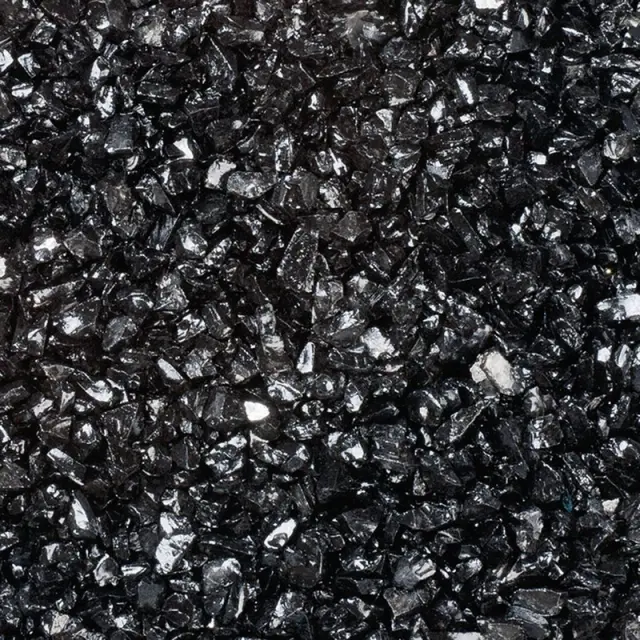 Πέτρες γυάλινες διακοσμητικές 1-4 mm, 200gr, μαύρες
