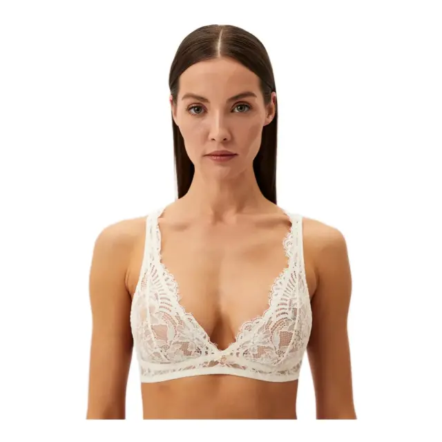 Emporio Armani Γυναικείο Set Μπουστάκι-String Lace, Χρώμα Yogurt 3