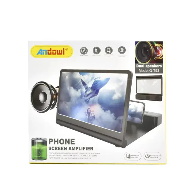 Andowl Μεγεθυντής Οθόνης Κινητού Q-T93 - Phone Screen Amplifier Dual Speakers 075683