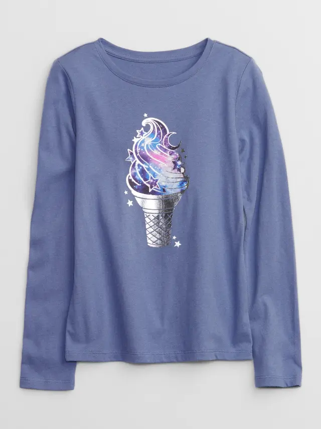 Παιδική Graphic Μπλούζα larkspur blue - XXL