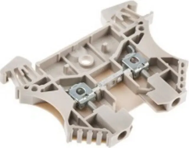 Feed-through terminal block, Screw connection, dark beige, 2.5 mm², 24 A, 800 V, Number of connections: 2