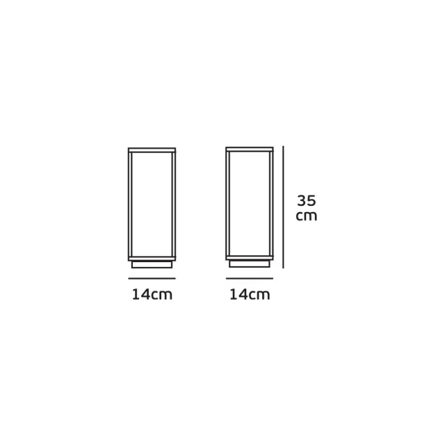 Glass Φωτιστικό φανάρι δαπέδου Max15W E27 IP54 14x14x35cm ανθρακί 3
