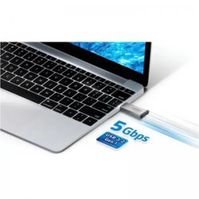 USB 3.2 Flash Disk Adata UR350 USB A 100MB/s 64GB Ασημί N71327 2