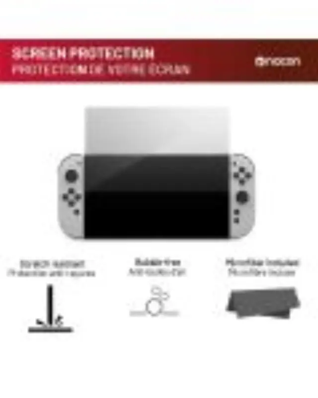 Essential Pack til Nintendo Switch II &ndash; H&aring;rdtaske, Sk&aelig;rmbeskyttelse og Opbevaringsboks til 4 Spil (R&oslash;d) - Nintendo Switch 2 2