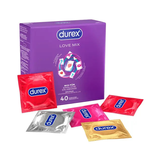 Durex Προφυλακτικά Love Mix 40τμχ 56mm Strawberry
