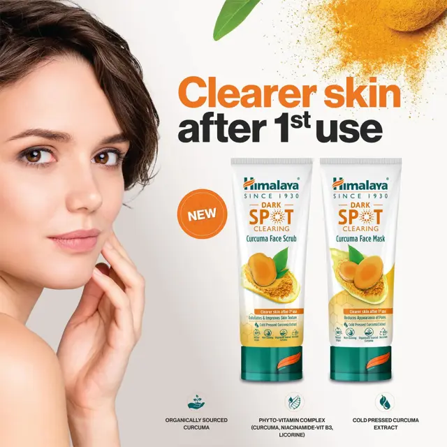 Himalaya Dark Spot Clearing Curcuma Face Scrub 3