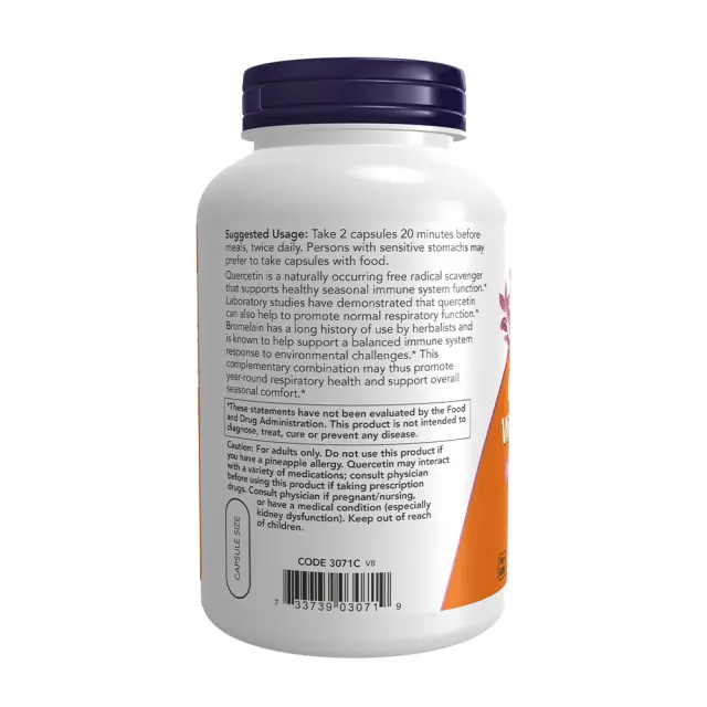 Now Foods Quercetin With Bromelain 240 Veg Capsules 3