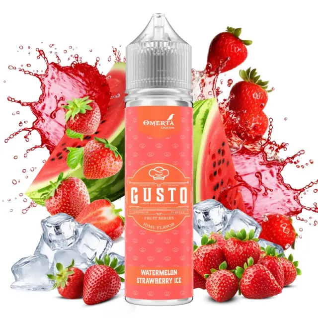 Watermelon Strawberry Ice 10ml (60ml) - Gusto by Omerta