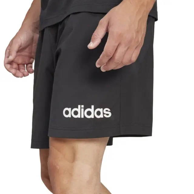 adidas Essentials Linear Single Jersey Short (JE9012-Black) - Μαύρο 2