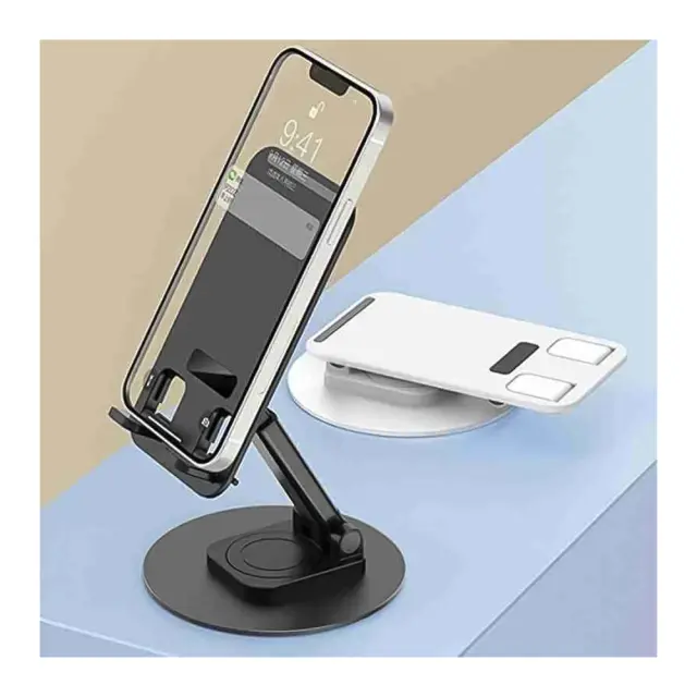 Επιτραπέζια Βάση Κινητού 360 Περιστροφή Folding Lifting Bracket 4''-12.9'' σε Μαύρο Χρώμα 2