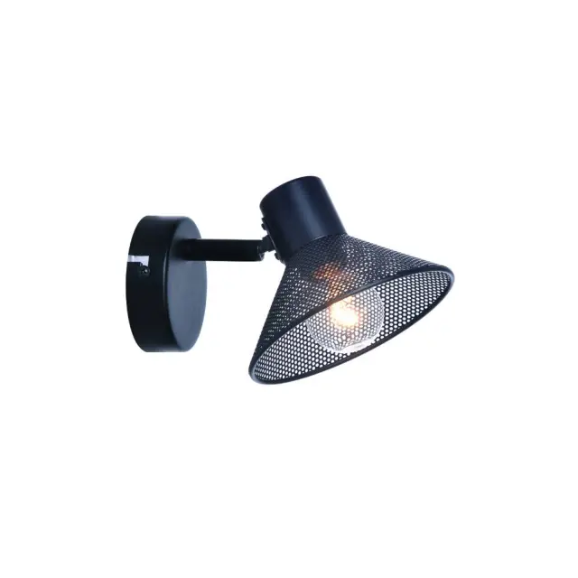 AcaLight Offer NETTO ΦΩΤΙΣΤΙΚΟ ΕΠΙΤΟΙΧΟ ΜΑΥΡΟ ΜΕΤΑΛΛΙΚΟ ΣΥΜΒΑΤΙΚΟ 1ΧΕ14 IP20 Φ160Χ80mm