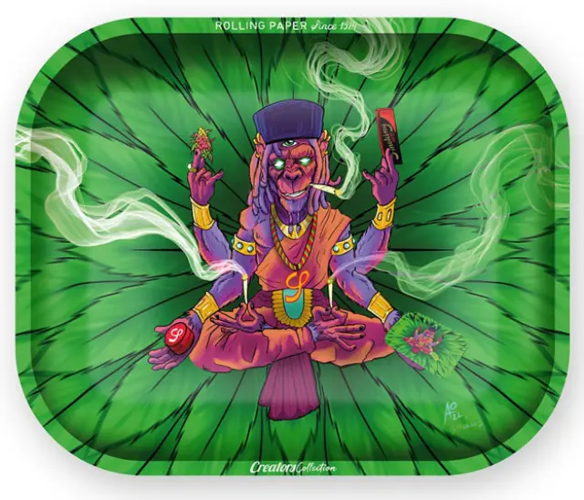 Smoking Rolling Tray Δίσκος Large - Monkey Fans (34x28cm) 2