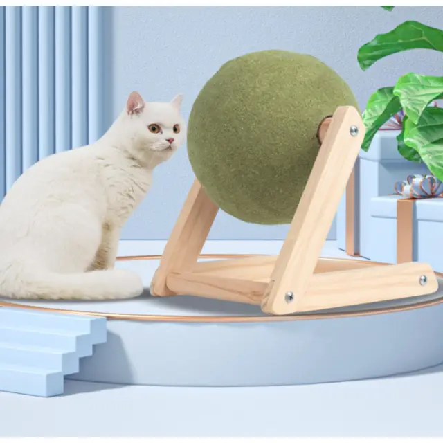 Τεράστια Περιστρεφόμενη Μπάλα Catnip Σε Βάση - 18 x 18 x 16cm 3