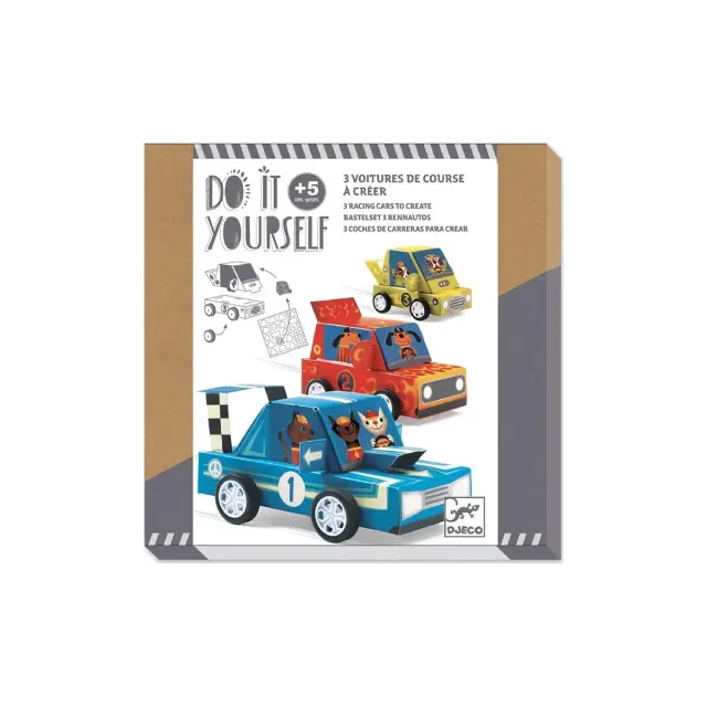 Djeco DIY Φτιάχνω Αγωνιστικά Αυτοκίνητα Grand Prix (5+ ετών) 07932