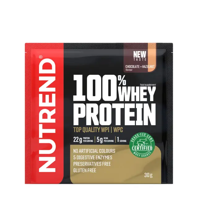 Nutrend 100% Whey Protein Chocolate Hazelnut, 30 g