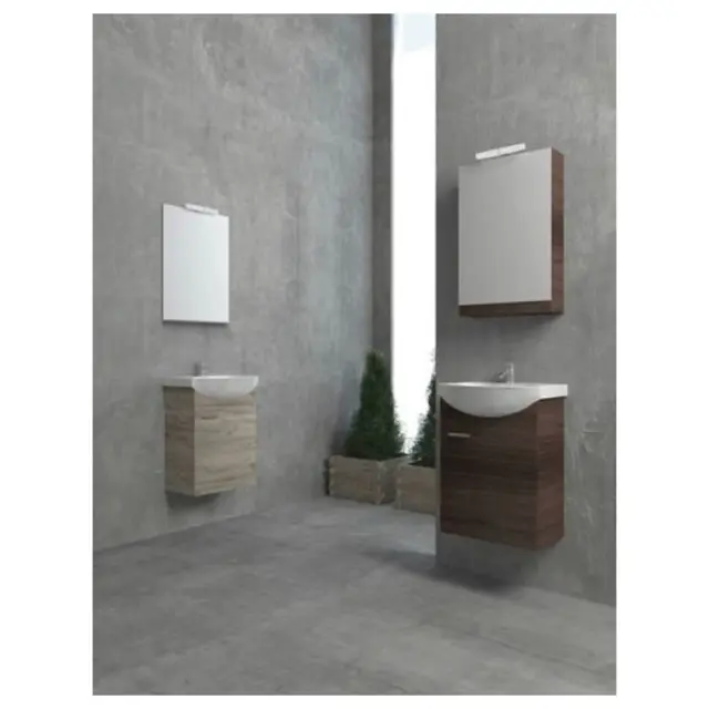 Επιδαπέδιο Έπιπλο Μπάνιου Cronos 4 MDF 40cm με Νιπτήρα & Καθρέπτη με Φως