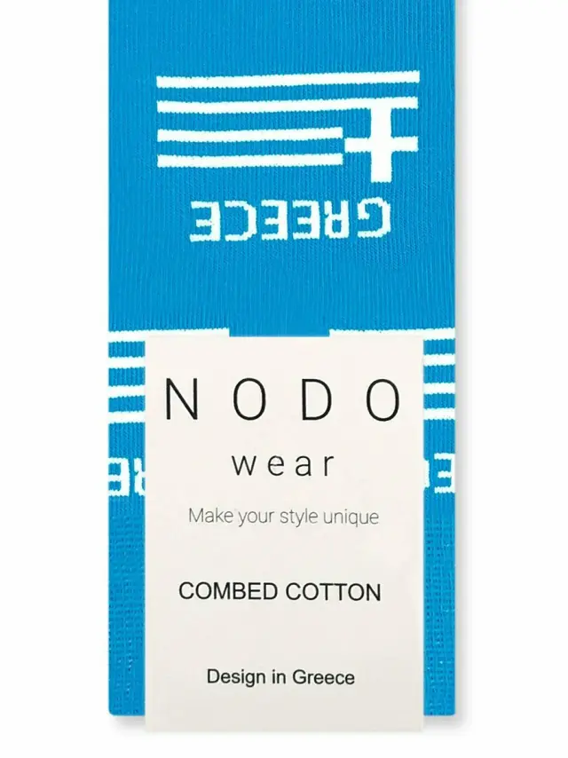 Βαμβακερή Κάλτσα με Σχέδια Greek Flag NODO 3