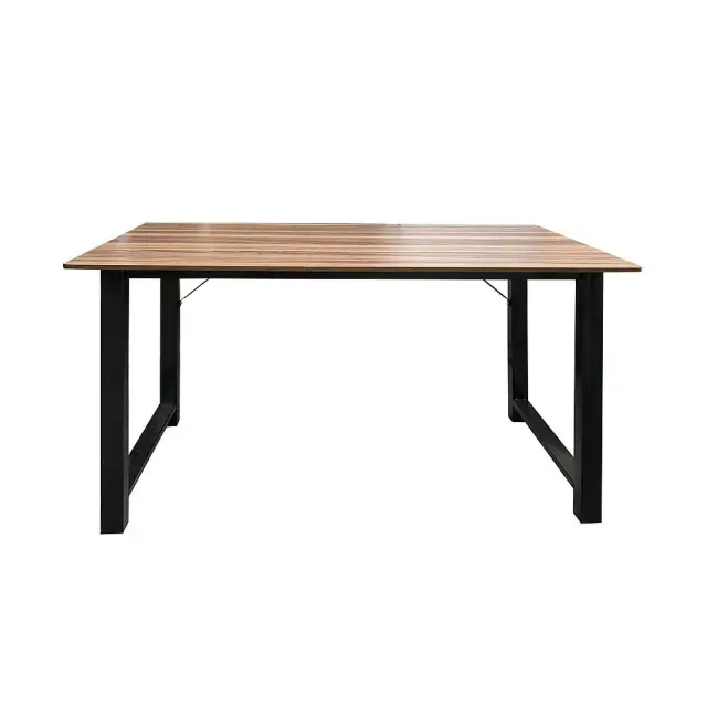 Γραφείο Μαύρο/Καρυδί Μέταλλο/MDF 100x60x73cm