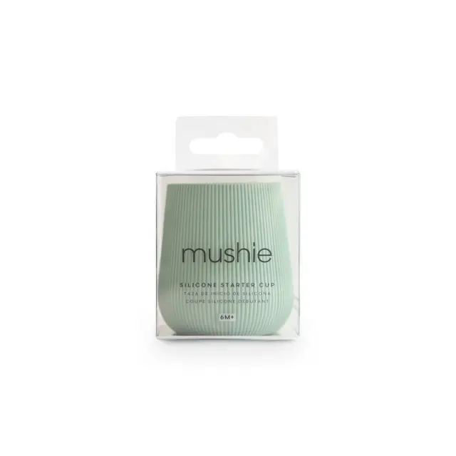 Ποτηράκι Σιλικόνης με Ανάγλυφο Σχέδιο Blue Mushie | Εκπαιδευτικό Ποτήρι 6m+ 2