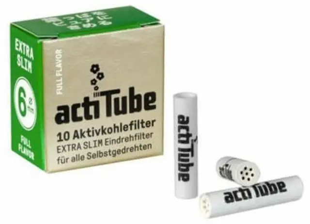 Ανταλλακτικό Φίλτρο actiTube Extra Slim 10 Ενεργού Ανθρακα 6mm