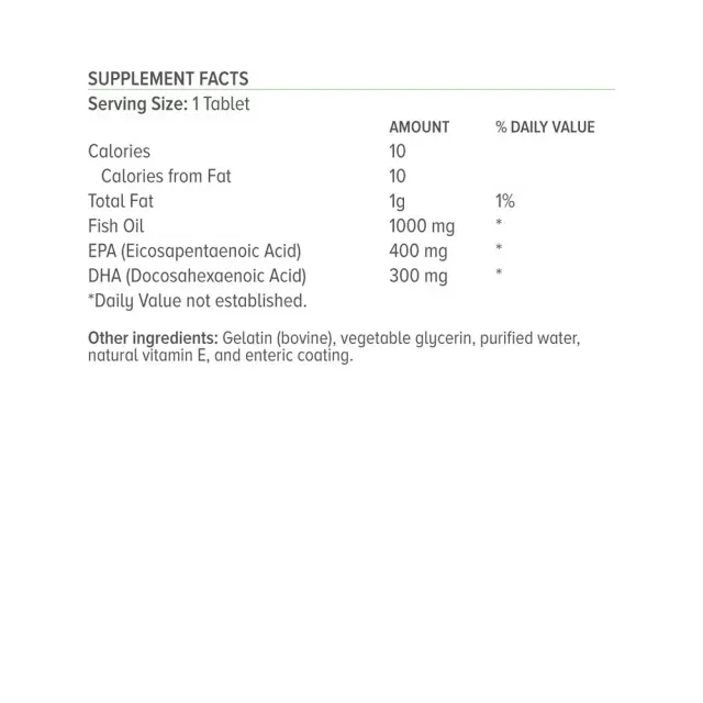 NATURAL VITAMINSNatural Vitamins Omega 3 Enteric Coated Fish Oil 1000mg - 700mg EPA/DHA 30 Κάψουλες 3