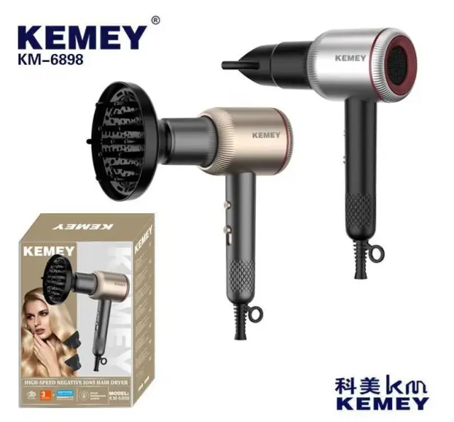 Πιστολάκι μαλλιών - KM-6898 - Kemei - Silver 2