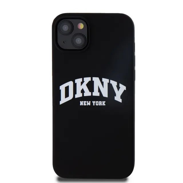 DKNY Liquid Silicone Arch Logo MagSafe Case for iPhone 15 Plus Black 2