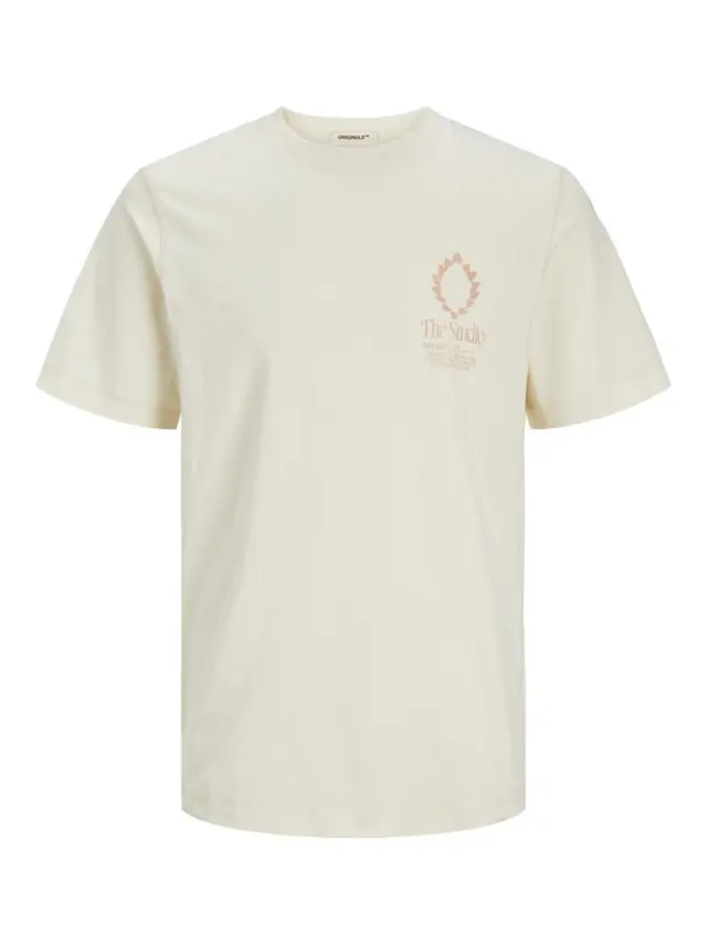JORNOTO GRAPHIC CHEST TEE SS C.N LN buttercream - XL