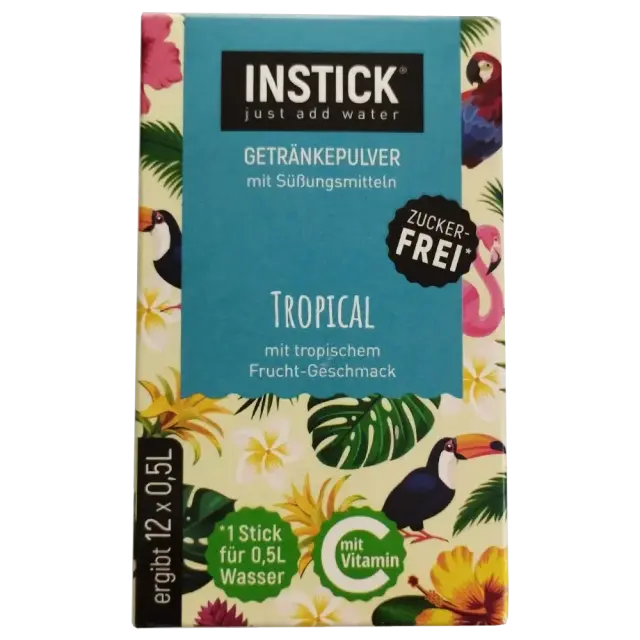 Instick Ρόφημα σε Σκόνη με Γεύση Tropical Fruit 12 Sticks x 2.5g