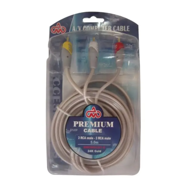 DM καλώδιο 3x RCA M/M 5m 3