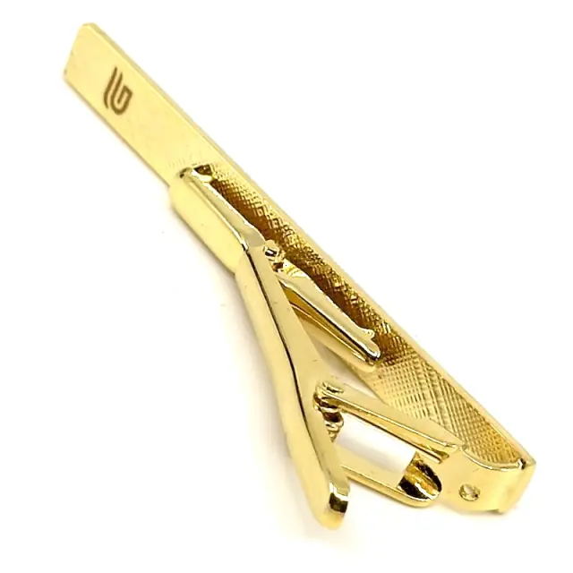 Ασημί Κλιπ Γραβάτας 6 cm με Σμάλτο – LGD-TC-128/6CM 3