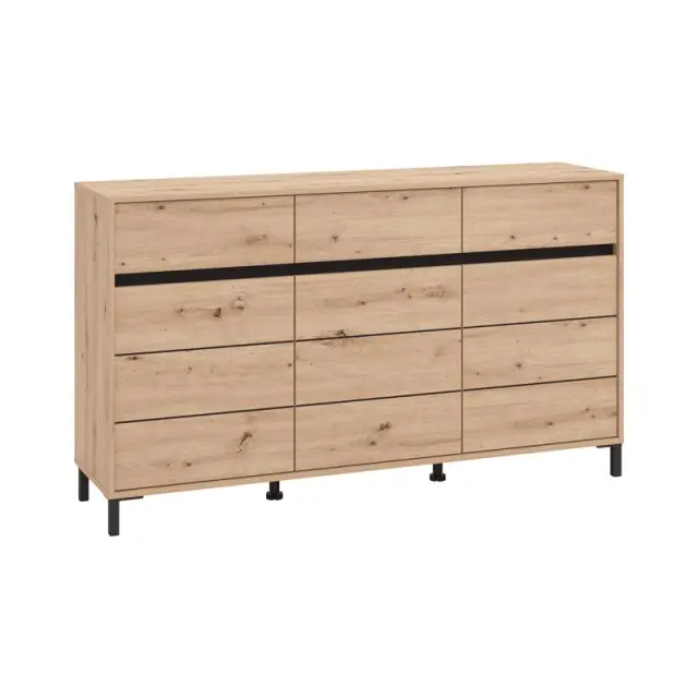 ΚΟΜΟΤΑ-ΜΠΟΥΦΕΣ MARRON 157 3K3F3V ARTISAN OAK/ΜΑΥΡΟ ΜΑΤΤ ΧΡΩΜΑ 157x40x90εκ