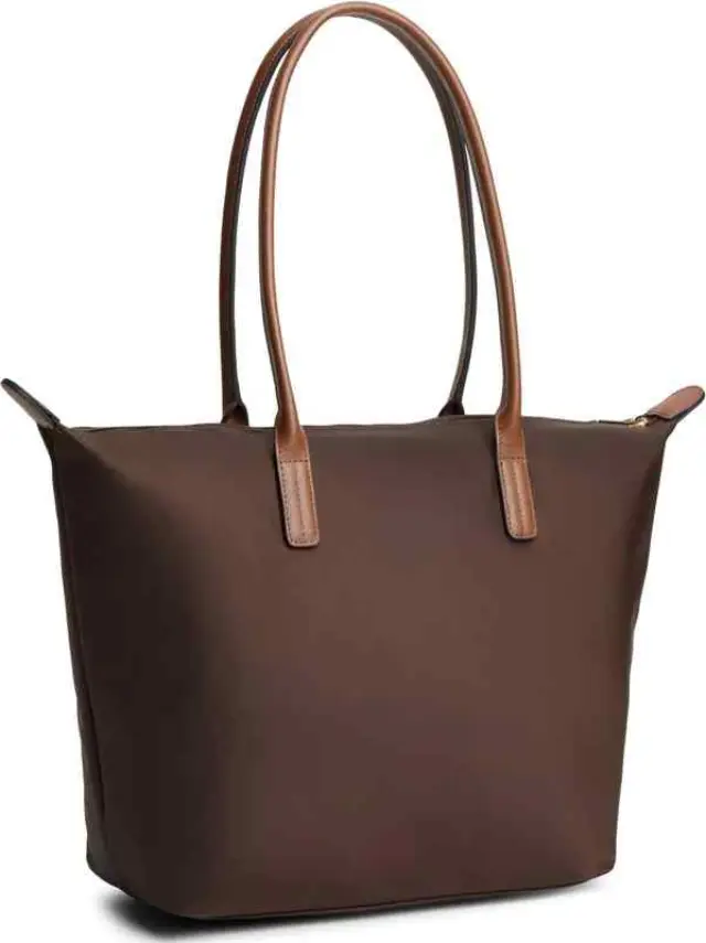 Tommy Hilfiger Γυναικεία Μεγάλη Τσάντα Popette Tote Fondant Brown Καφέ 2