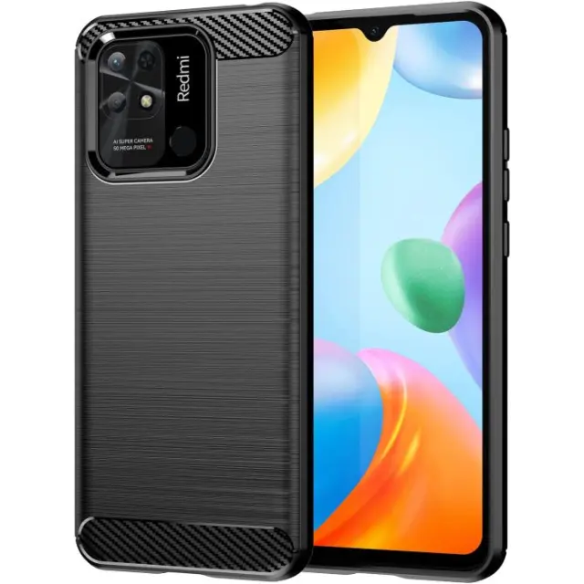 Θήκη Ανθεκτική Carbon Rugged Armor Case Black (Xiaomi Poco C40)