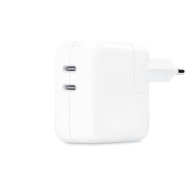 Φορτιστής Ταξιδίου με Διπλή Έξοδο USB C Apple MW2K3 35W Λευκό N67800